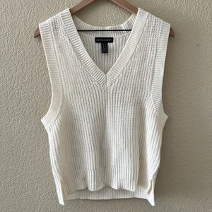 Streetwear Society White Knit Sweater Vest